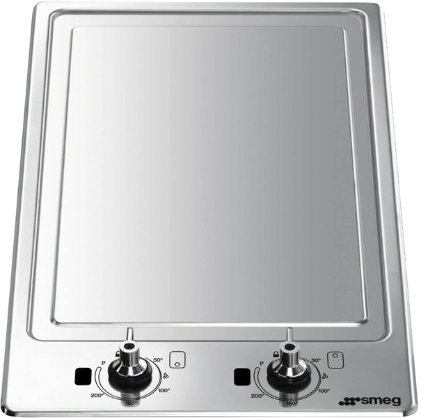 Электрический гриль Tepan Yaki, 30 см Classica нержавеющая сталь, монтаж с бортиком 3 мм, поворотные SMEG  PGF30T-1