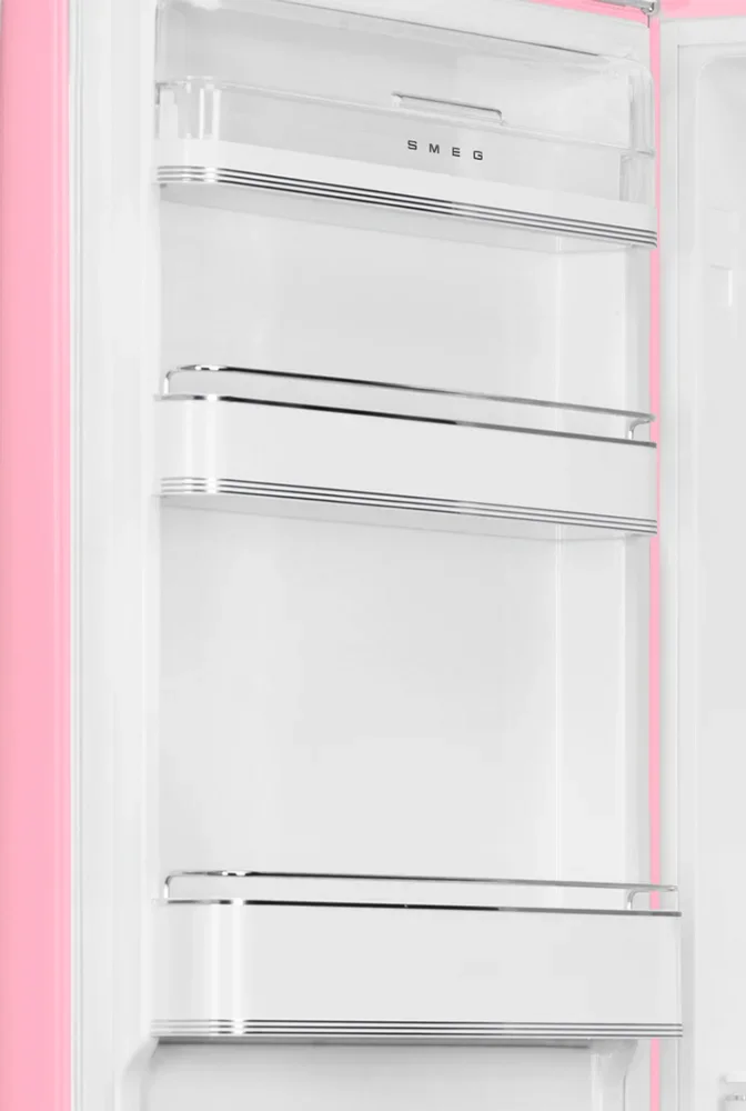 SMEG FAB32LPK6 Отдельностоящий двухдверный холодильник, стиль 50-х годов, 60 см, розовый, No-frost, 